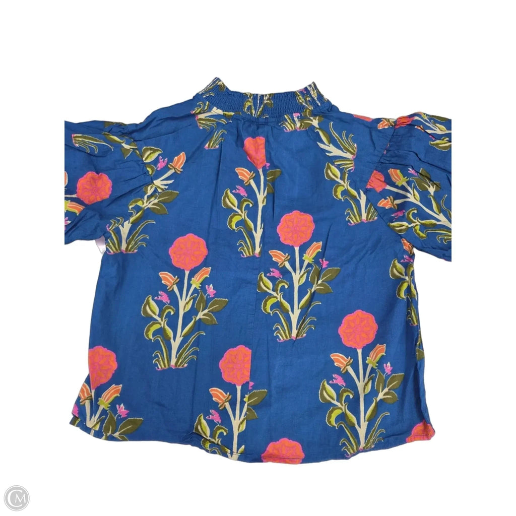 Top Short Sleeve By Thml In Blue, Size: Xs