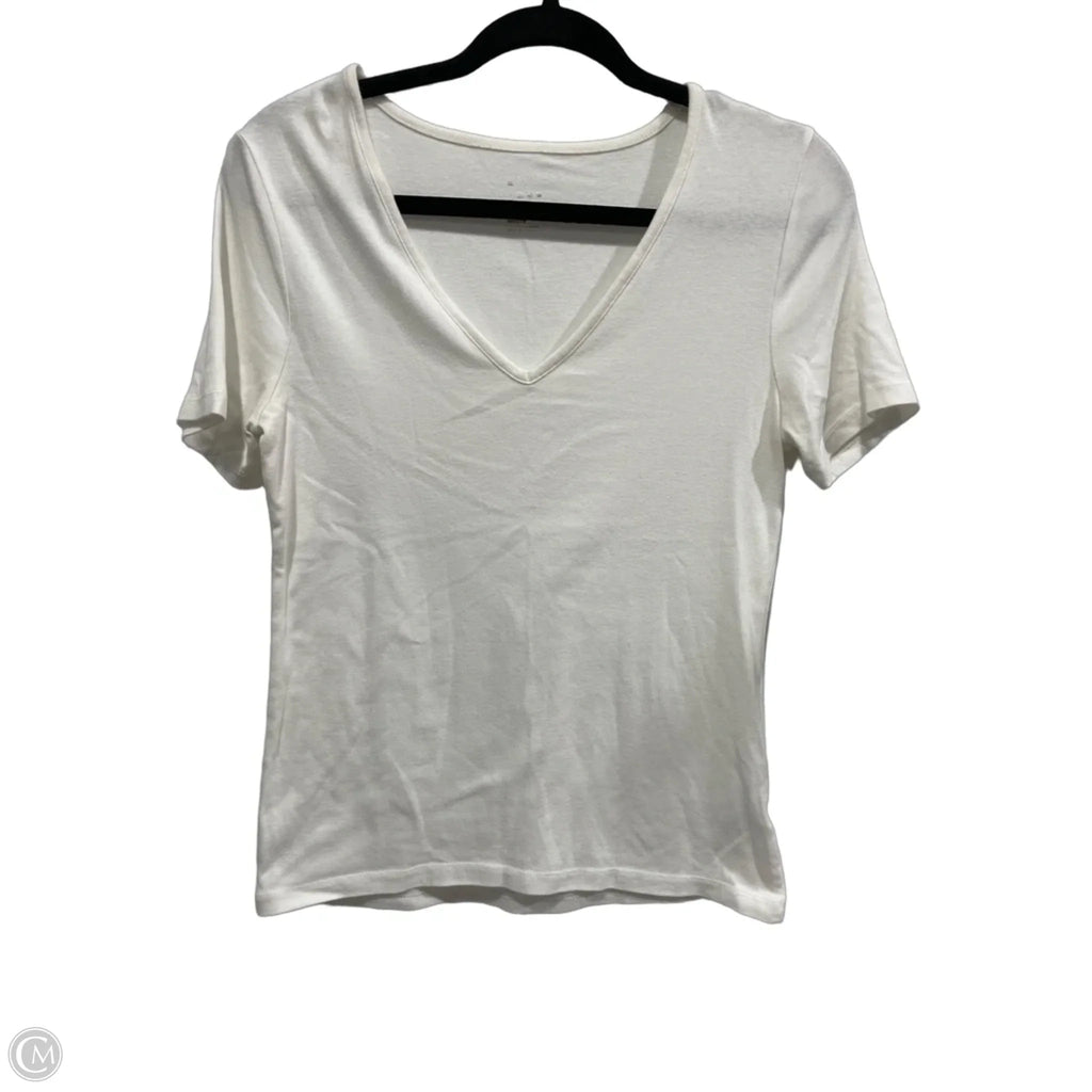 Top Short Sleeve Basic By A New Day In White, Size: M