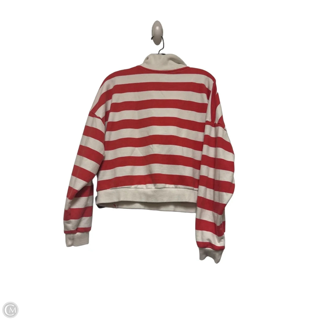 Sweatshirt Collar By Joy Lab In Striped Pattern, Size: L