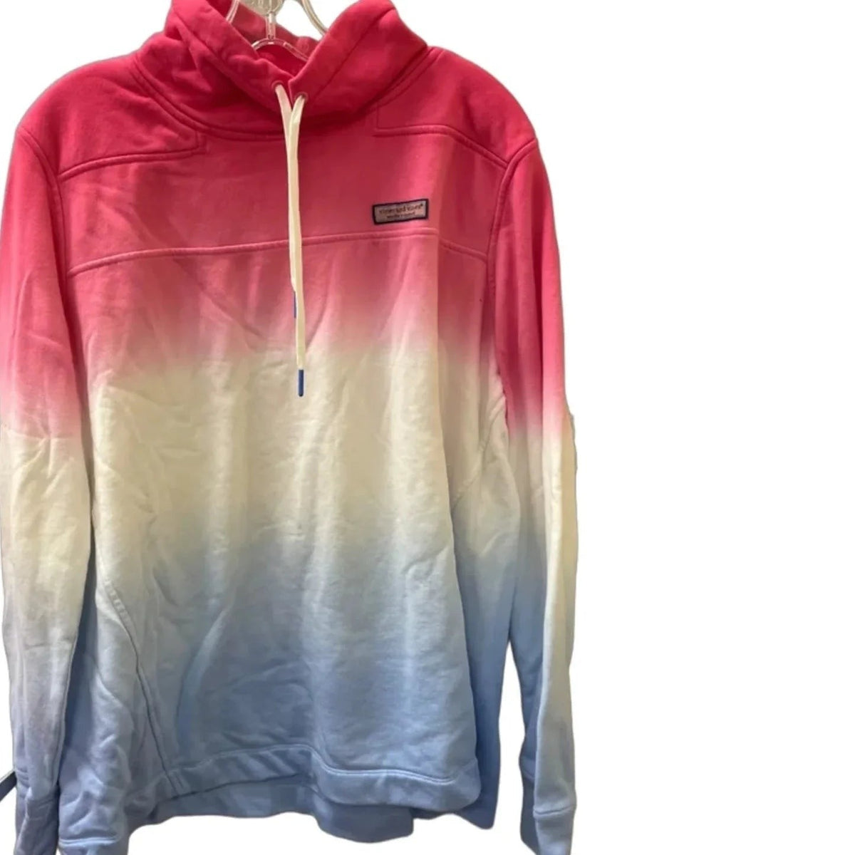 Sweatshirt Collar By Vineyard Vines In Blue & Red & White, Size: L