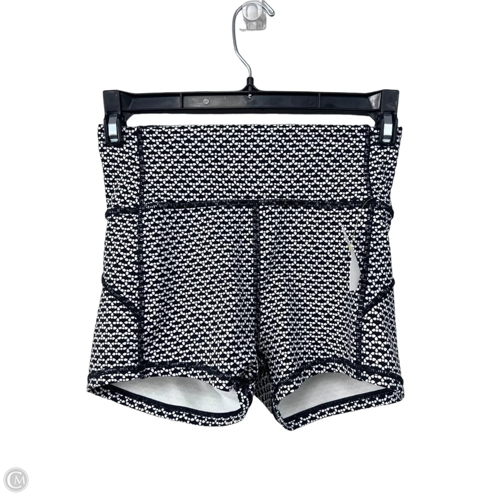 Athletic Shorts By Lululemon In Black & White, Size: 4