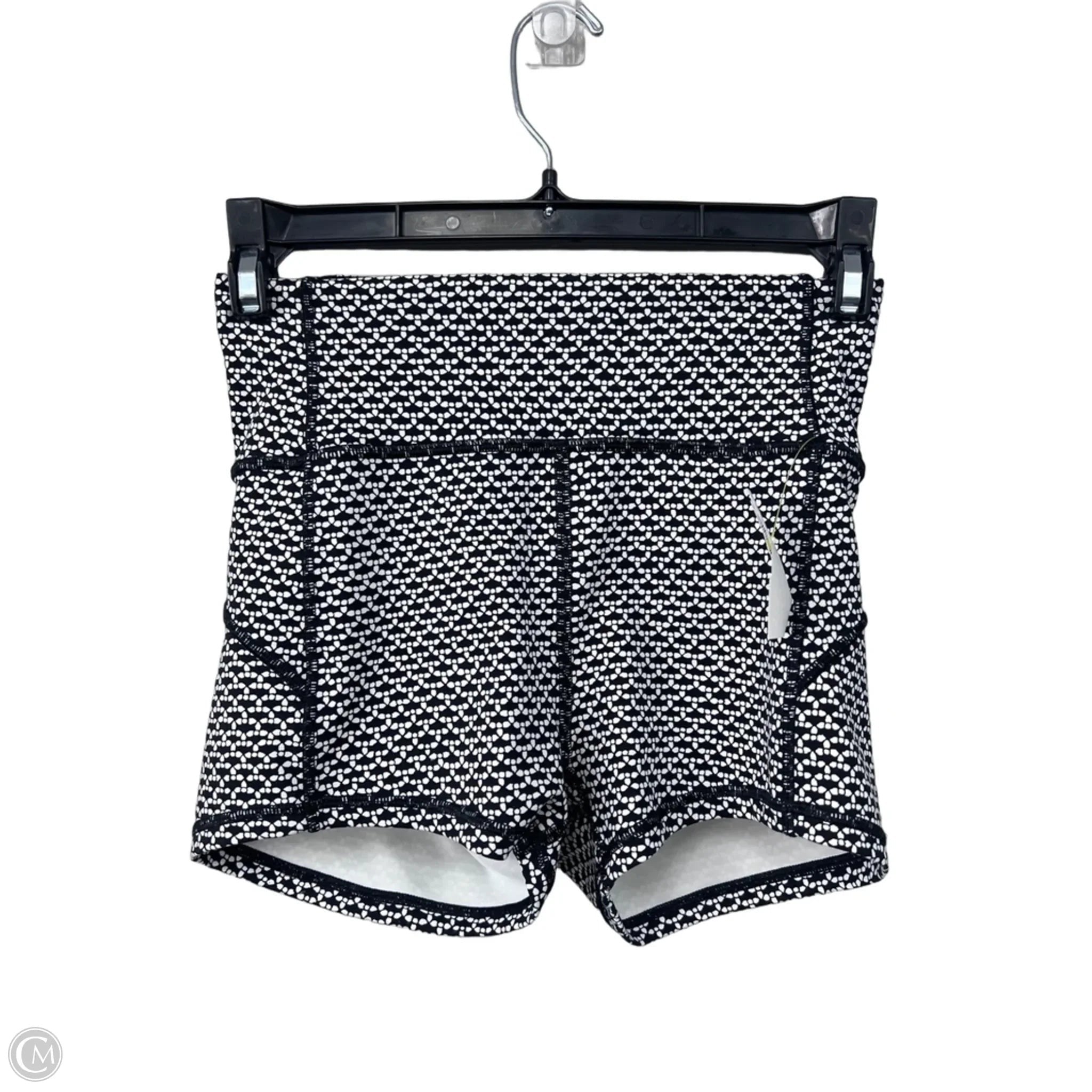 Athletic Shorts By Lululemon In Black & White, Size: 4