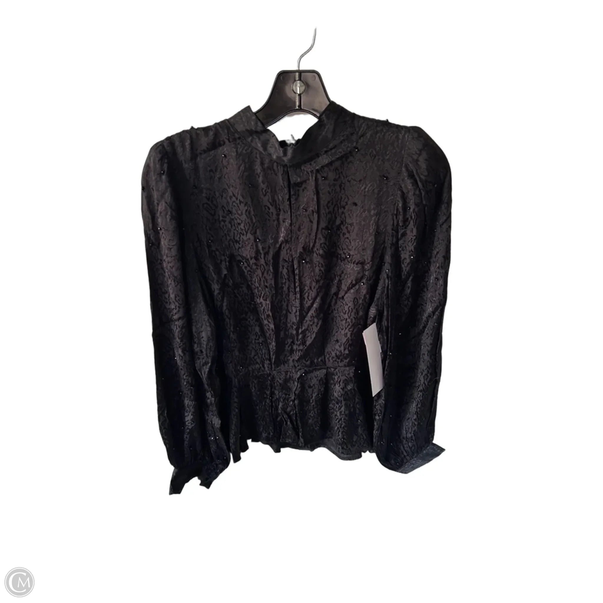 Top Long Sleeve By Top Shop In Black, Size: M