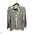Sweater Cardigan By A New Day In Grey & White, Size: S