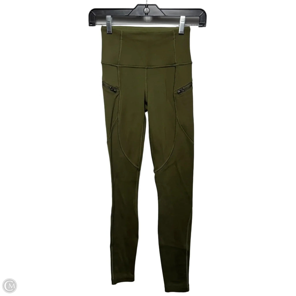Athletic Leggings By Lululemon In Green, Size: 2