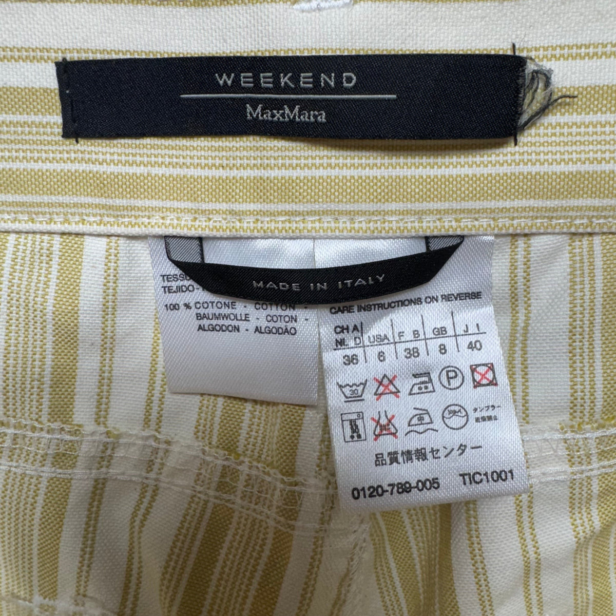 Pants Designer By Weekend By Max Mara In Striped Pattern, Size: 6