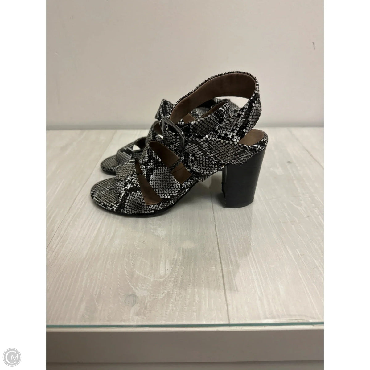 Sandals Heels Block By Vionic In Snakeskin Print, Size: 5