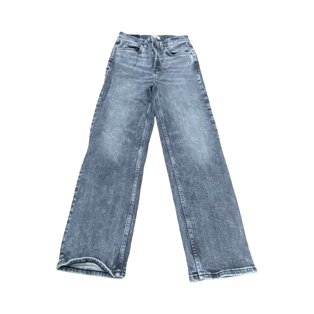 Jeans Straight By Re/Done In Grey Denim, Size:2