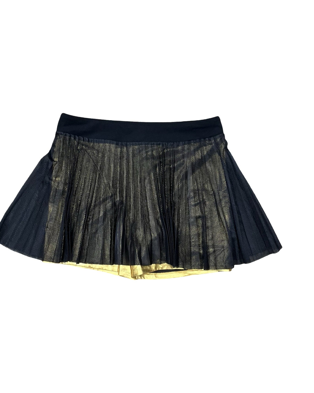 Athletic Skort By Clothes Mentor In Black & Gold, Size:Xl