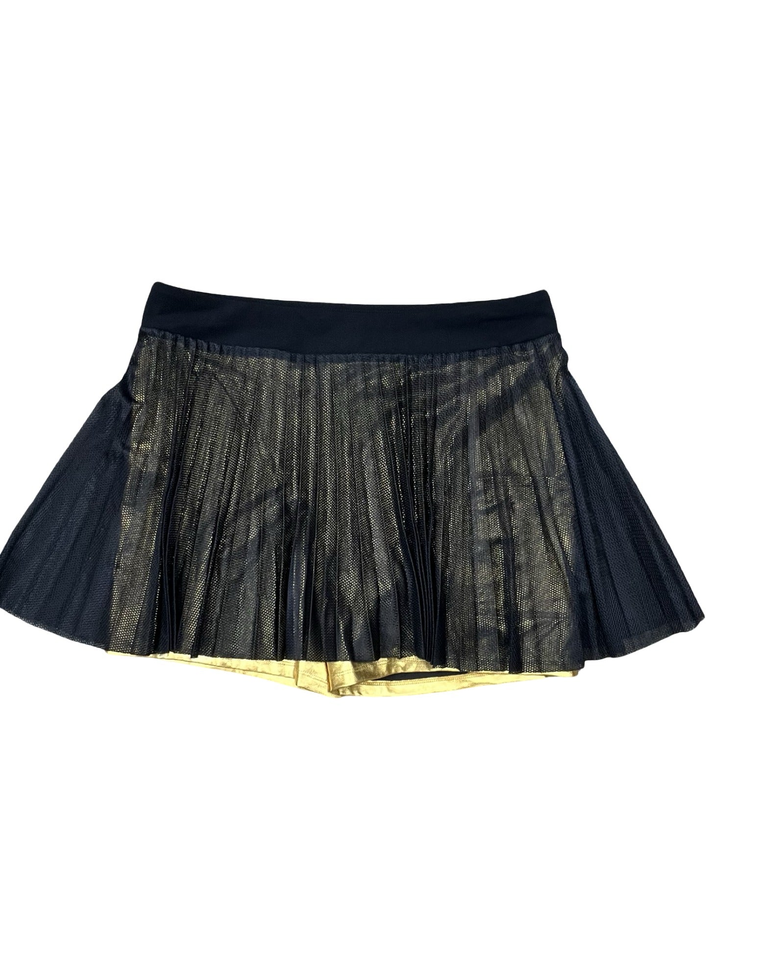 Athletic Skort By Clothes Mentor In Black & Gold, Size:Xl