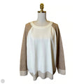 Sweater By Vince Camuto In Cream & Tan, Size: Xl