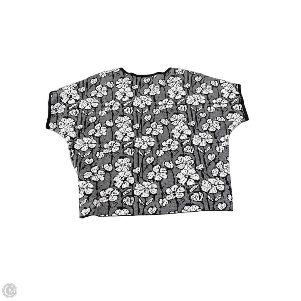 Sweater Short Sleeve By Cynthia Rowley In Black & White, Size: Xl
