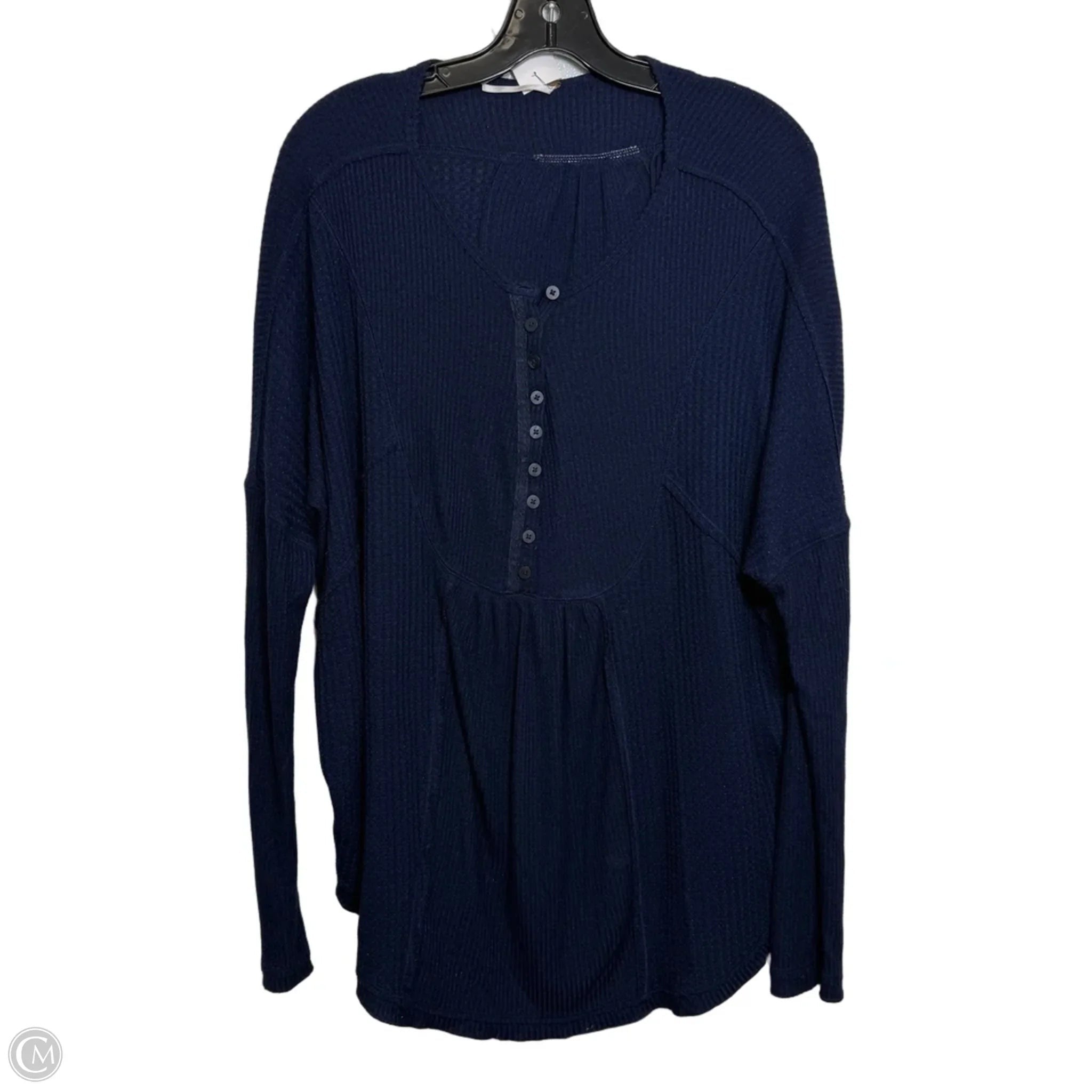 Top Long Sleeve By Free People In Navy, Size: L