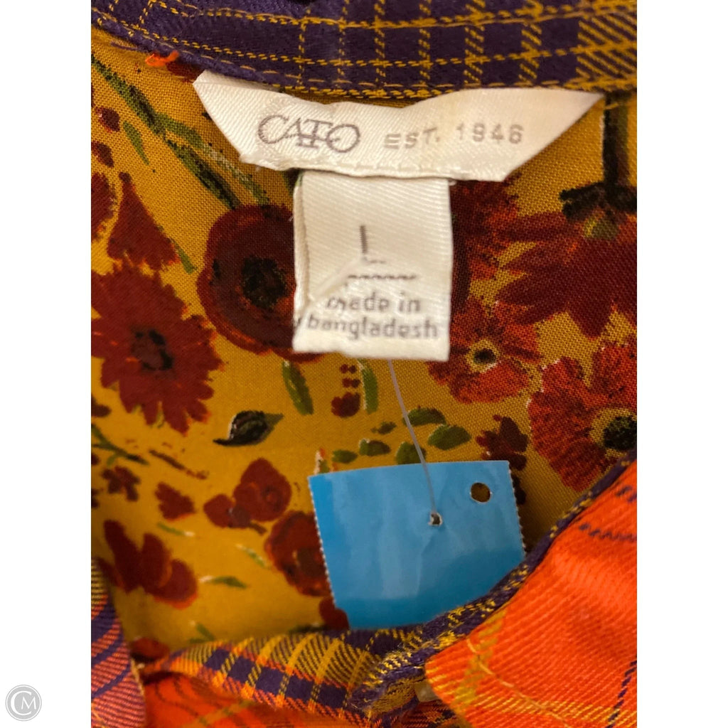 Dress Casual Midi By Cato In Orange, Size: L
