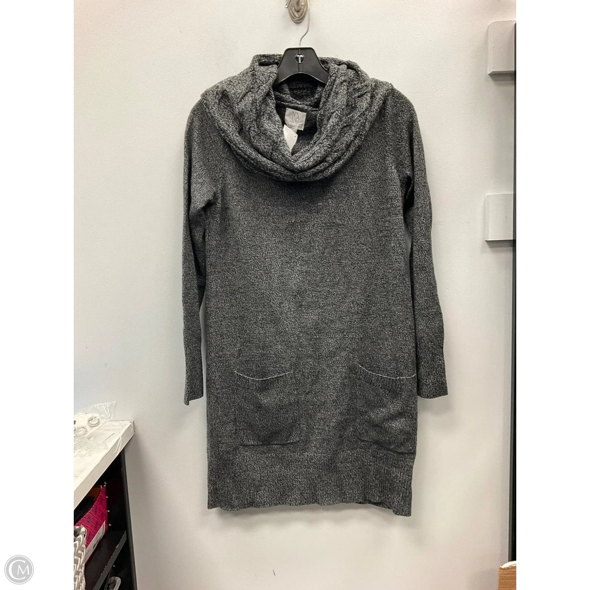 Dress Sweater By New York And Co In Black & Grey, Size: Xs