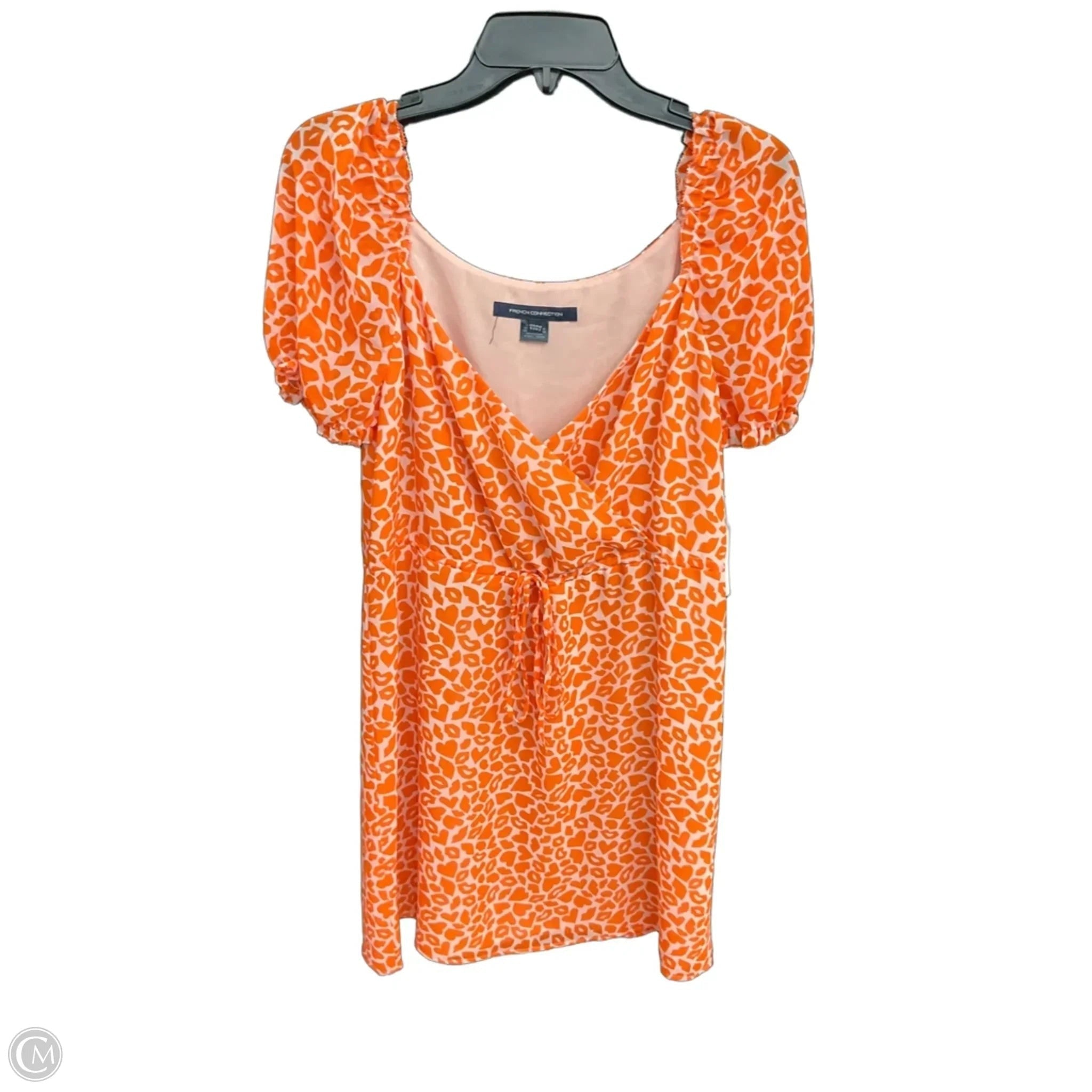 Dress Casual Midi By French Connection In Orange, Size: Xs
