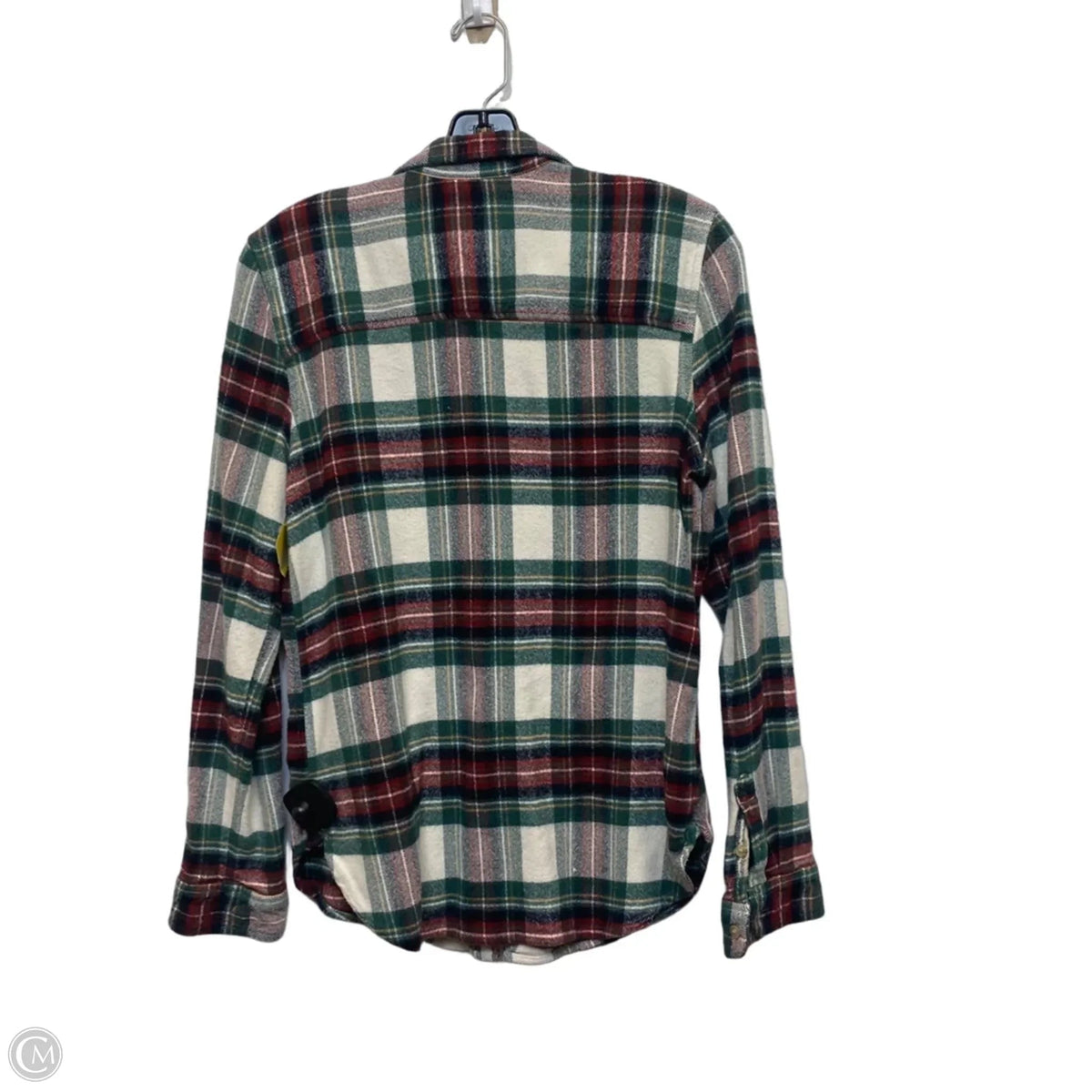 Top Long Sleeve By American Eagle In Plaid Pattern, Size: L