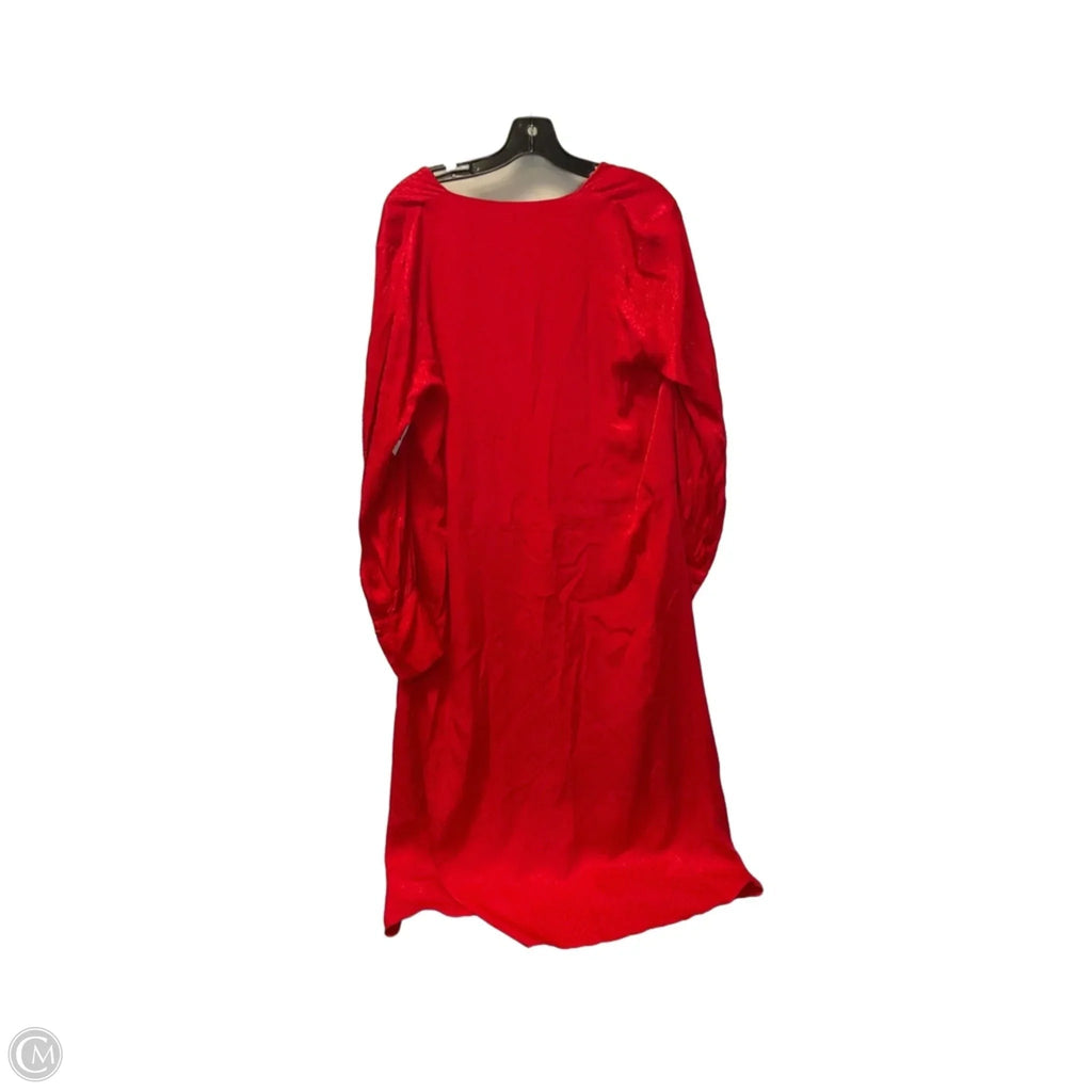 Dress Casual Maxi By H&m In Red, Size: 10
