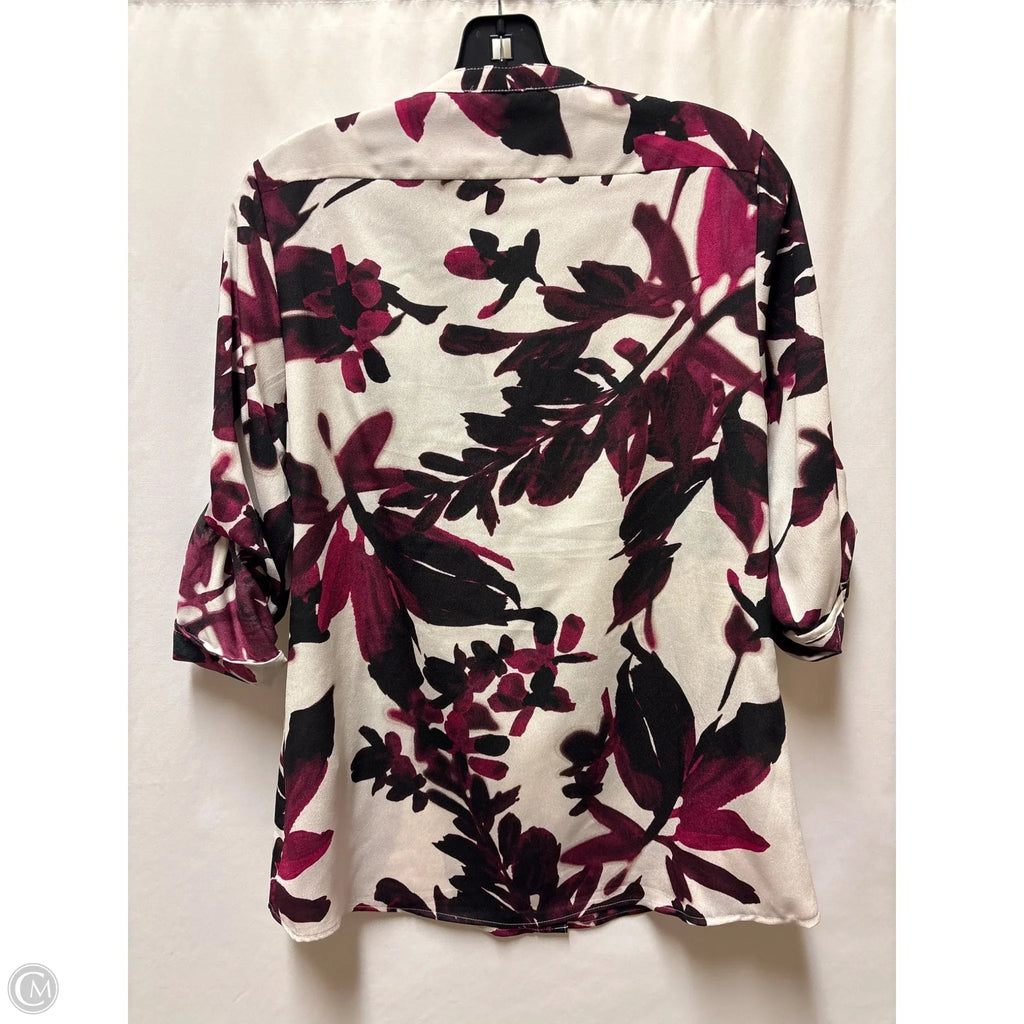 Top Long Sleeve By Calvin Klein In Maroon, Size: M