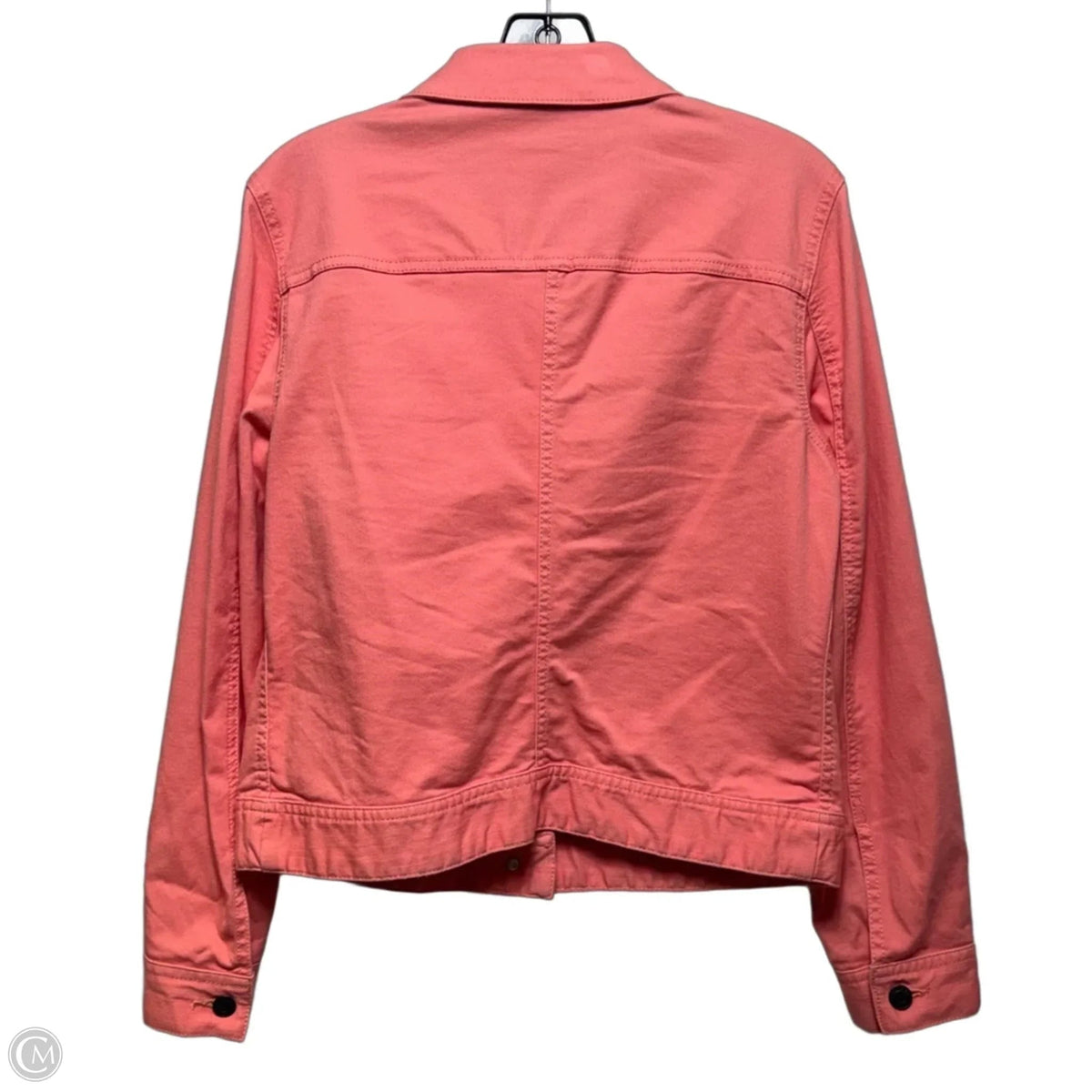 Jacket Denim By Talbots In Peach, Size: S