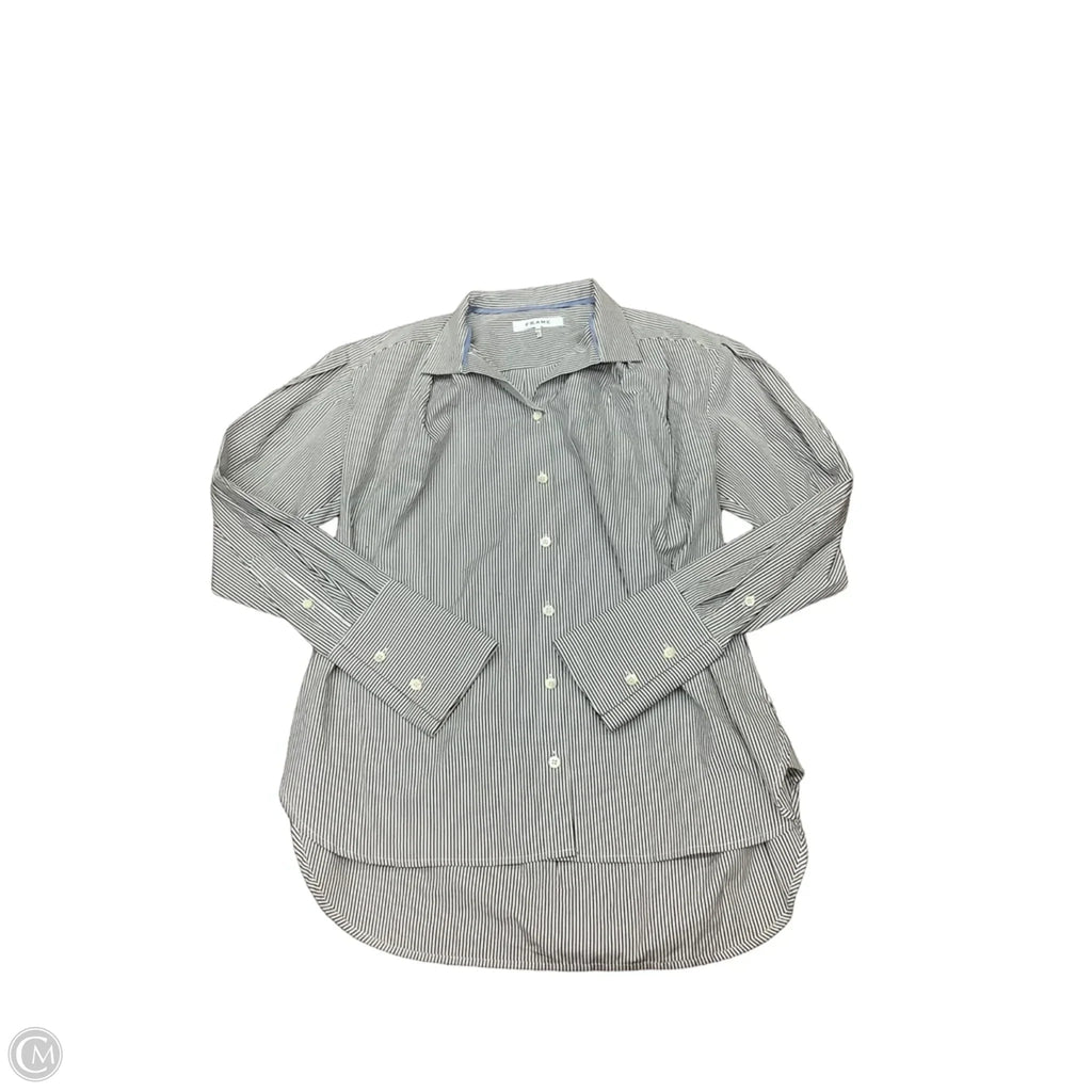Top Long Sleeve By Frame In Striped Pattern, Size: Sp