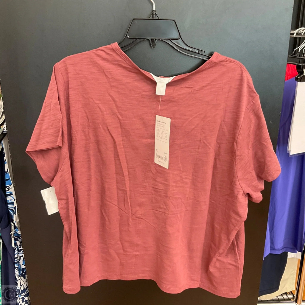 Athletic Top Short Sleeve By Athleta In Red, Size: 1x