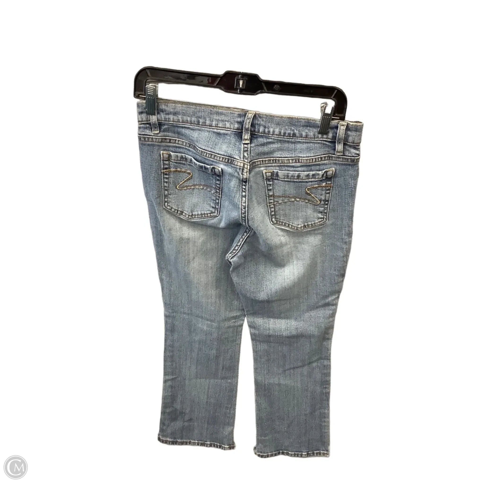 Jeans Cropped By Liz Claiborne In Blue Denim, Size: 8p