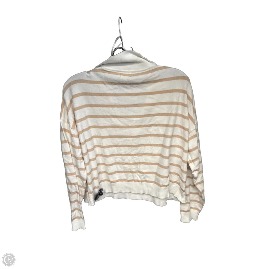 Top Long Sleeve By Dreamers In Tan & White, Size: L