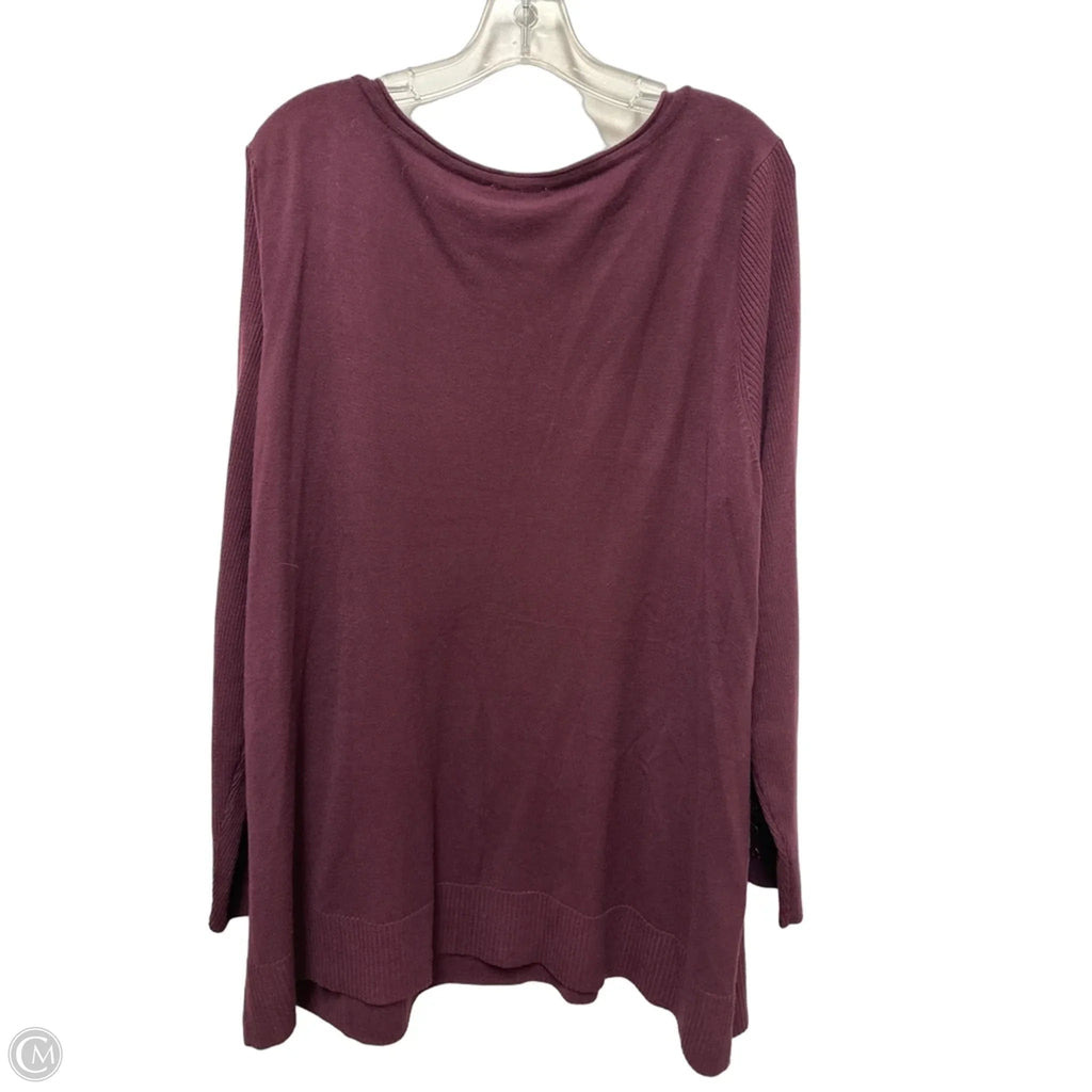 Tunic Long Sleeve By Chicos In Purple, Size: 1x