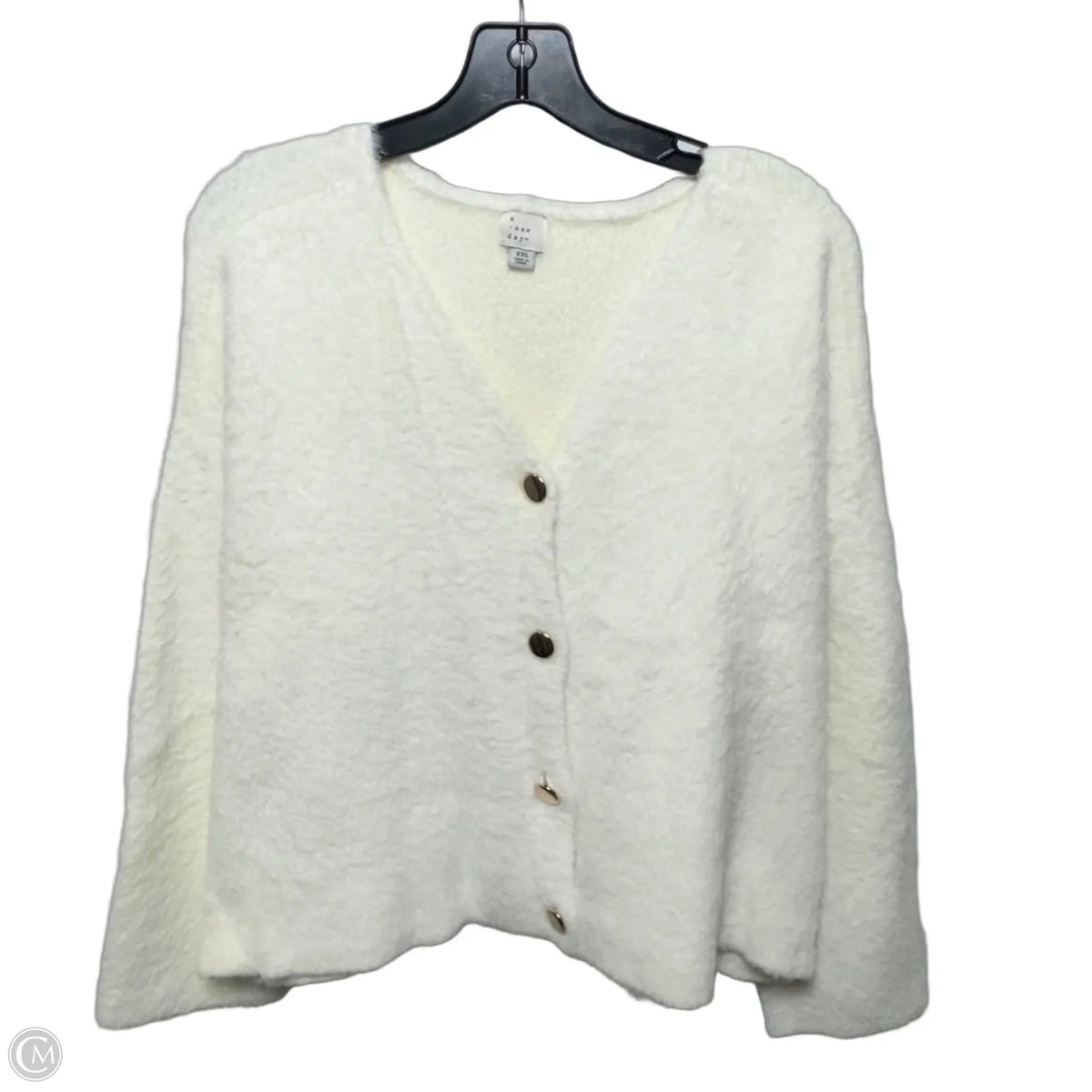 Sweater Cardigan By A New Day In Cream, Size: Xxl