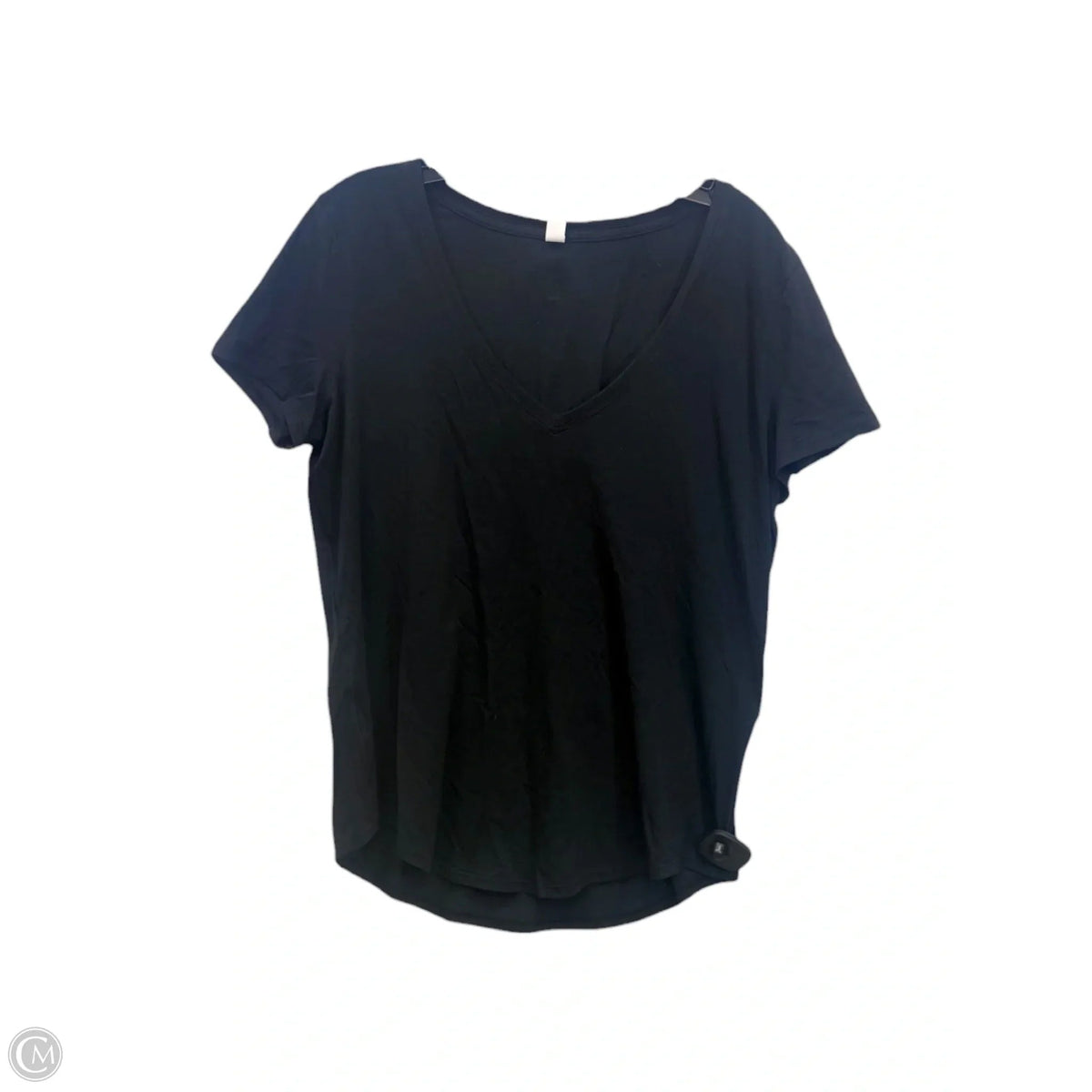 Athletic Top Short Sleeve By Lululemon In Black, Size: 8