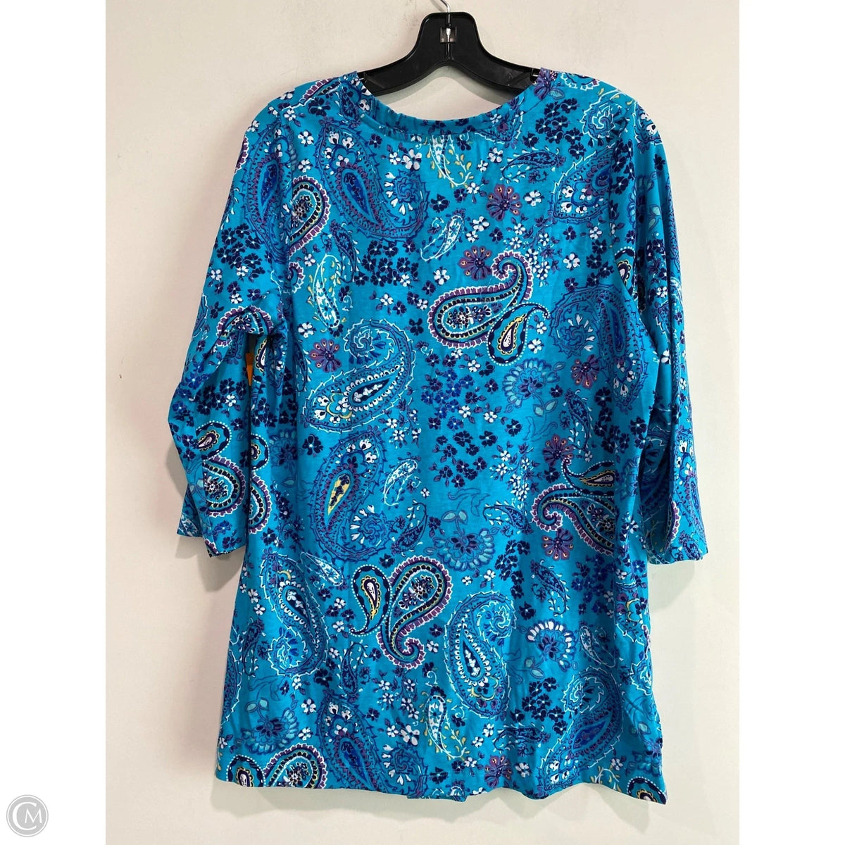 Top 3/4 Sleeve By Woman Within In Teal, Size: M