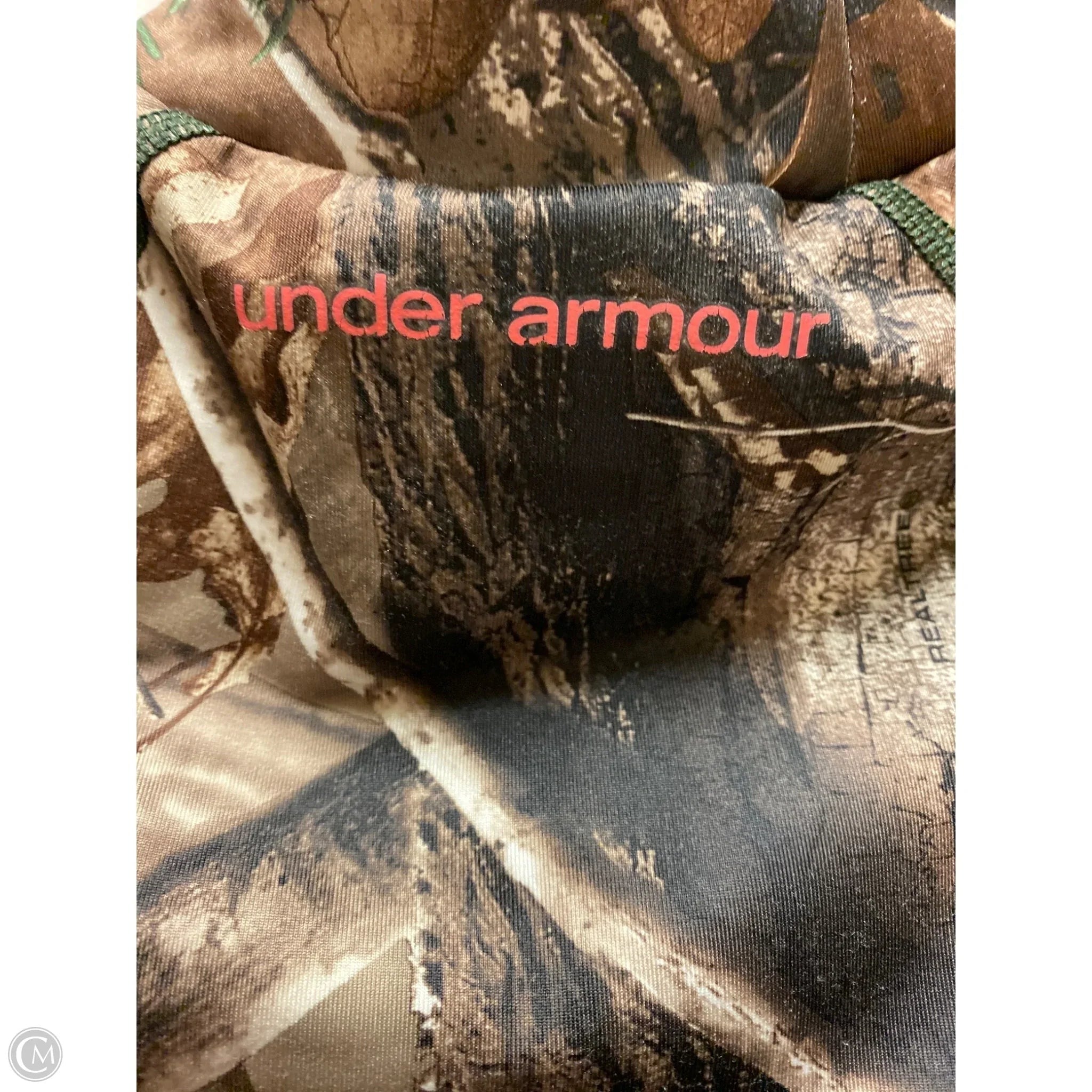 Top Long Sleeve By Under Armour In Camouflage Print, Size: L