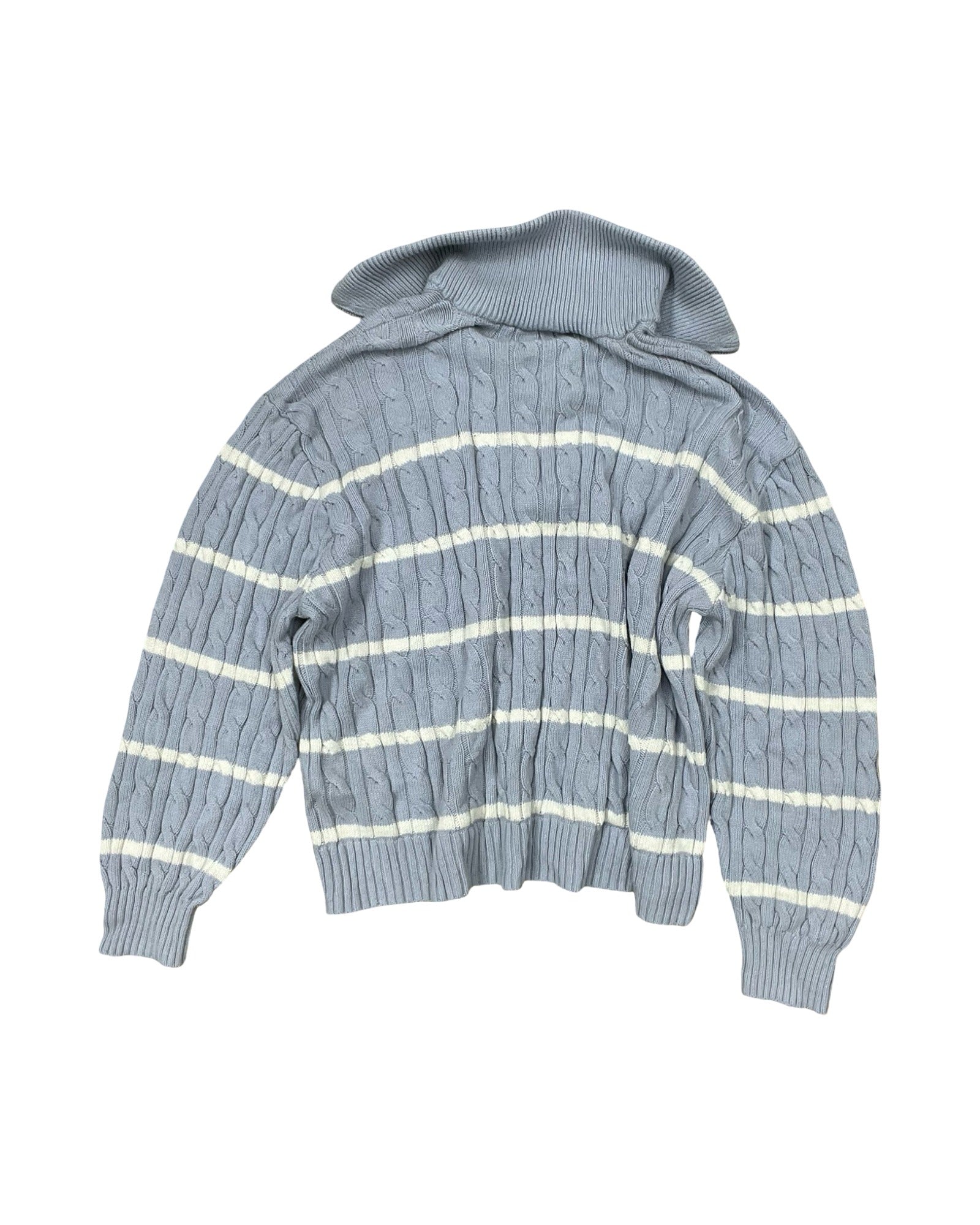 Sweatshirt Collar By Hollister In Blue & White, Size:M