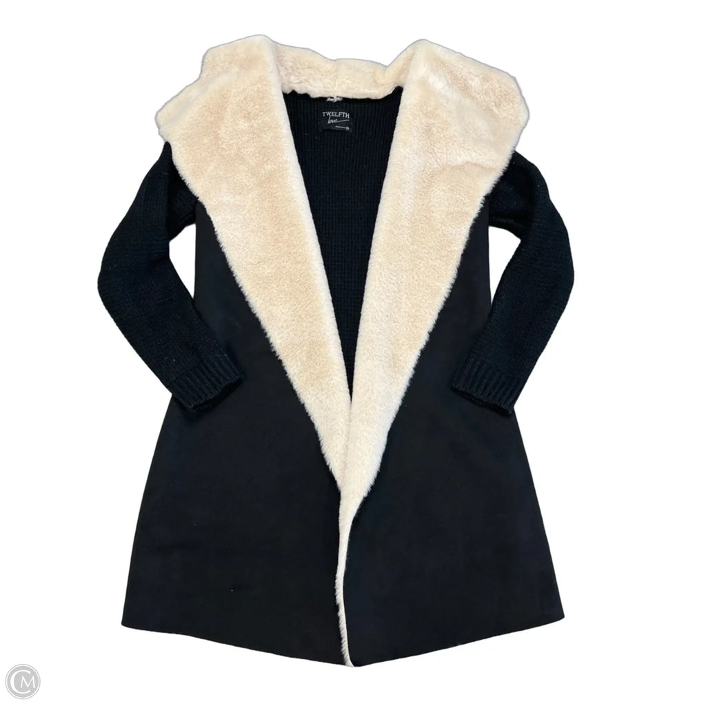 Cardigan By Clothes Mentor In Black & Cream, Size: M