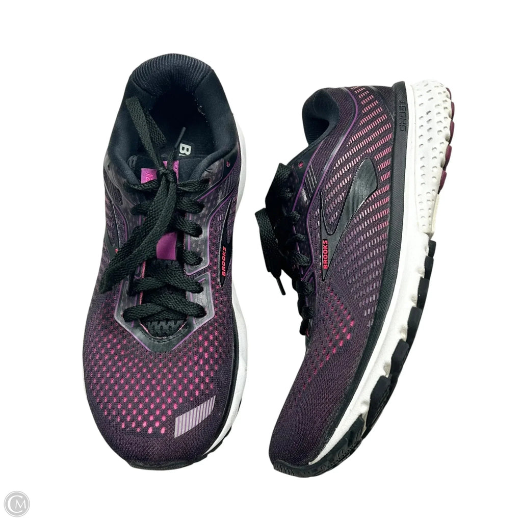 Shoes Athletic By Brooks In Black & Purple, Size: 8.5