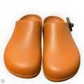 Shoes Flats By Crocs In Brown, Size: 10