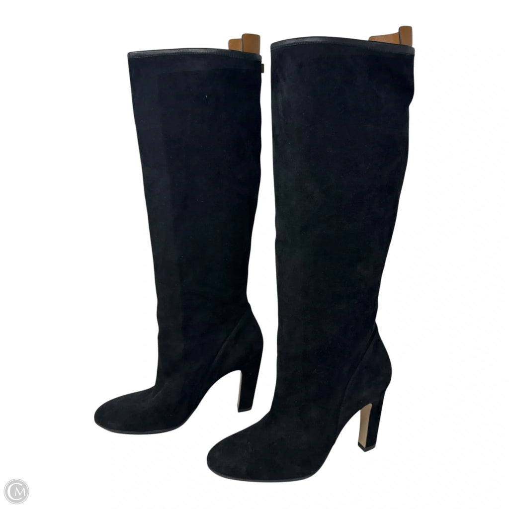 Suede Boots Designer By Stuart Weitzman In Black, Size: 7.5