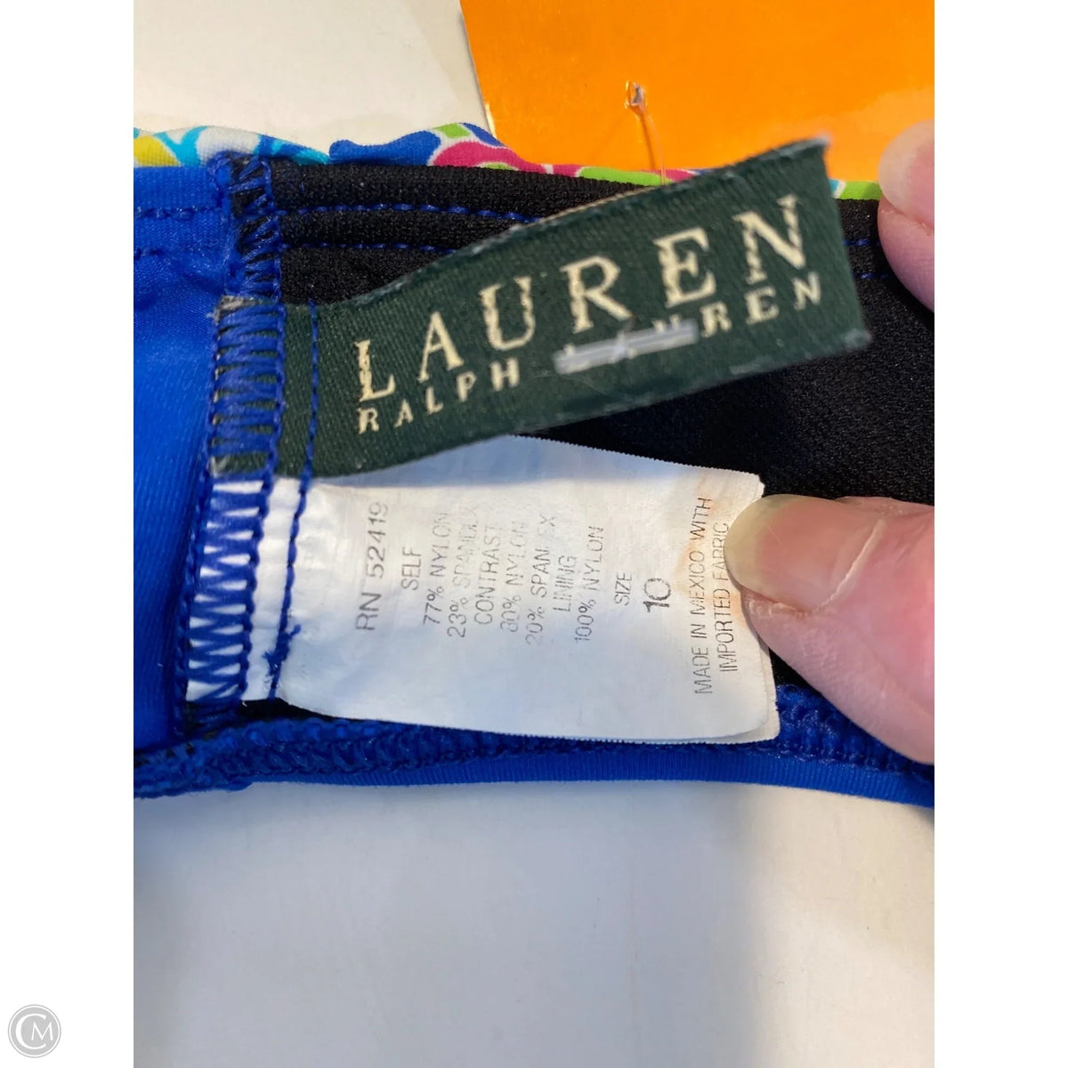 Swimsuit 2pc By Ralph Lauren In Blue, Size: M