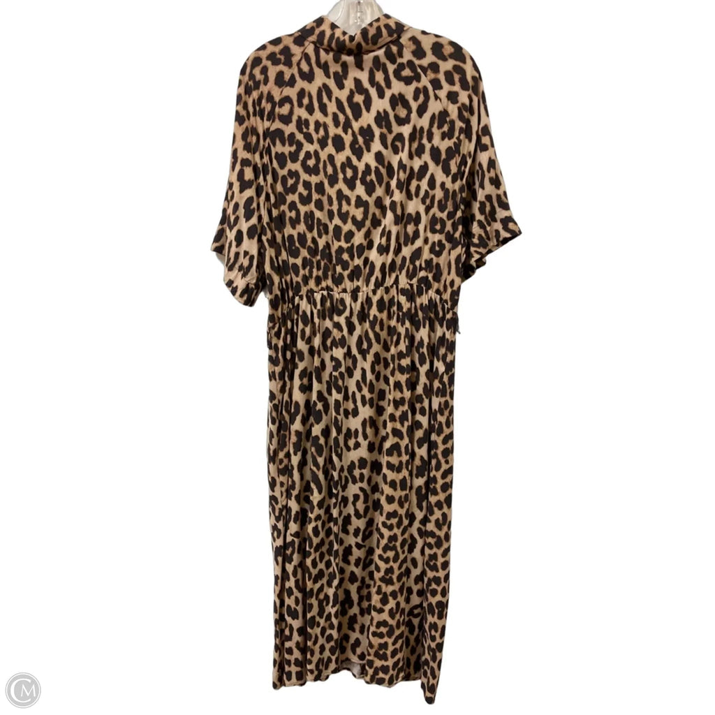 Dress Casual Maxi By H&m In Animal Print, Size: Xl