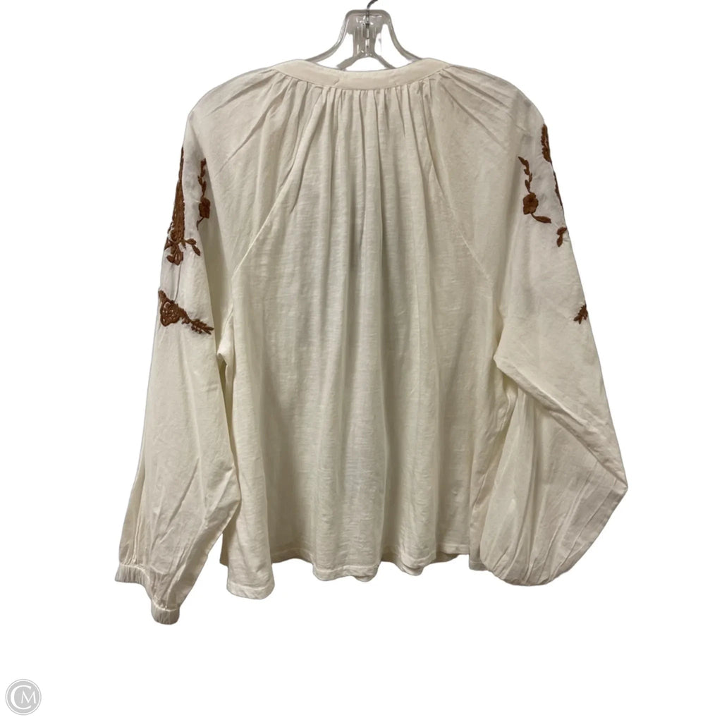 Top Long Sleeve By Cupio In Cream, Size: Xl