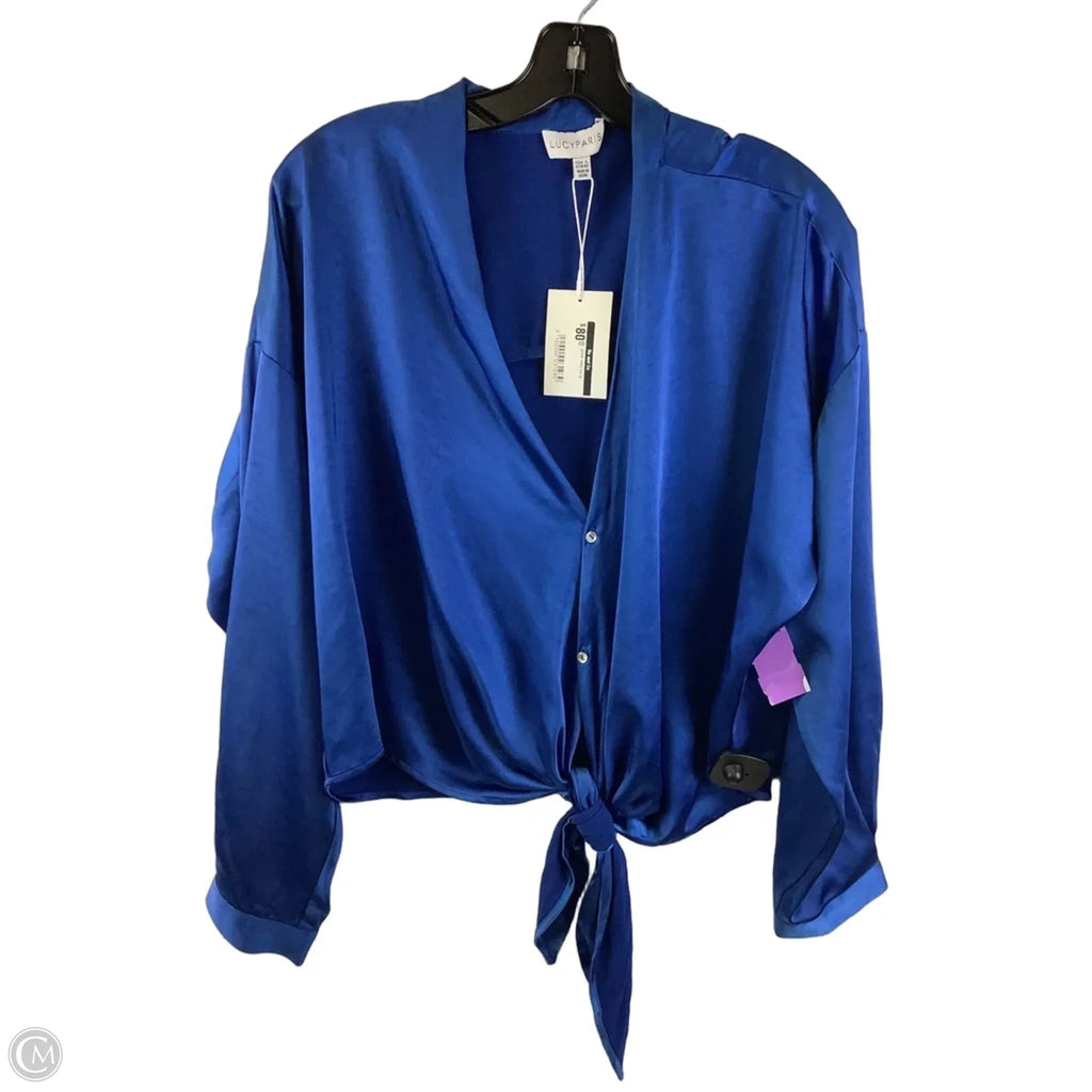 Top Long Sleeve By Lucy Paris In Blue, Size: L