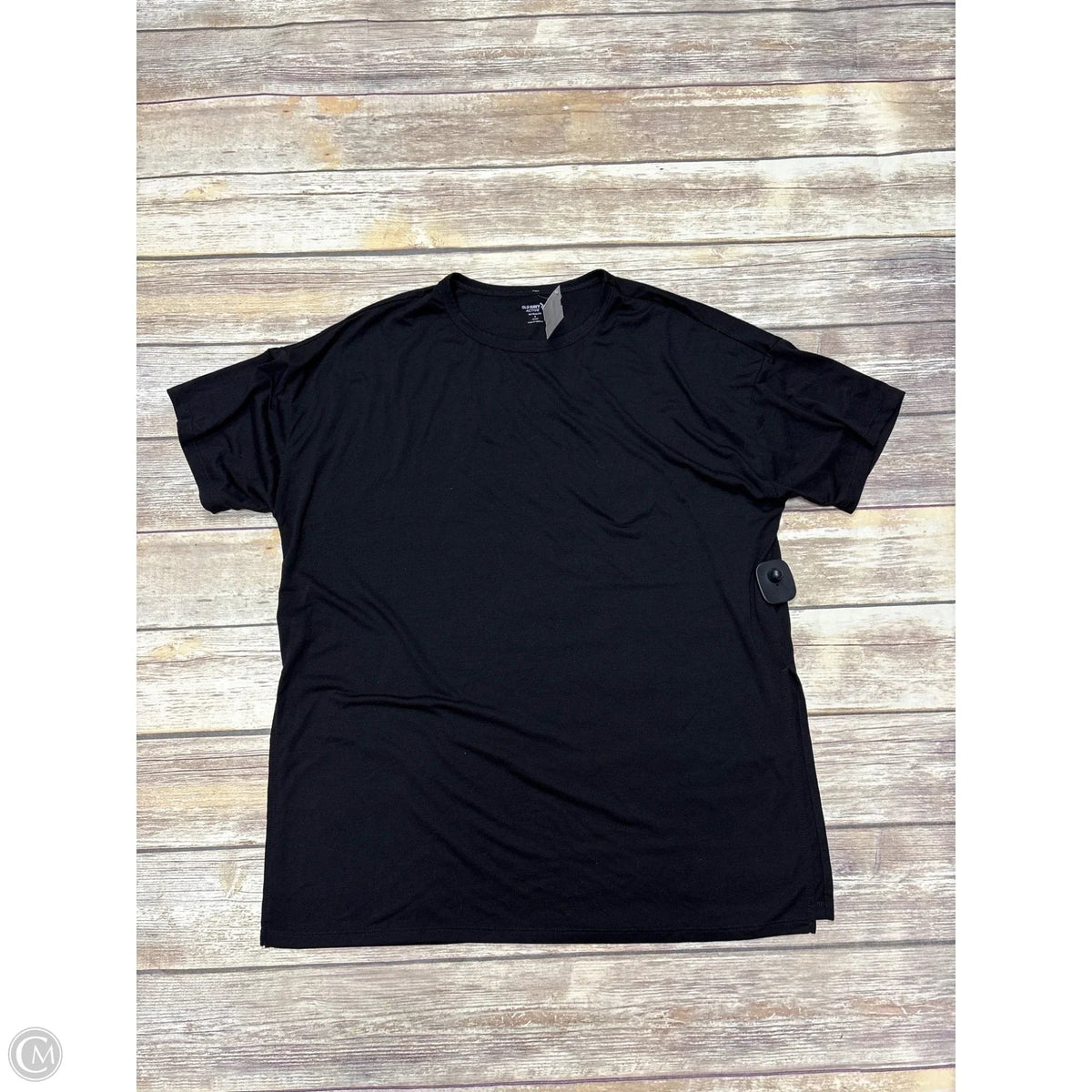 Athletic Top Short Sleeve By Old Navy In Black, Size: S