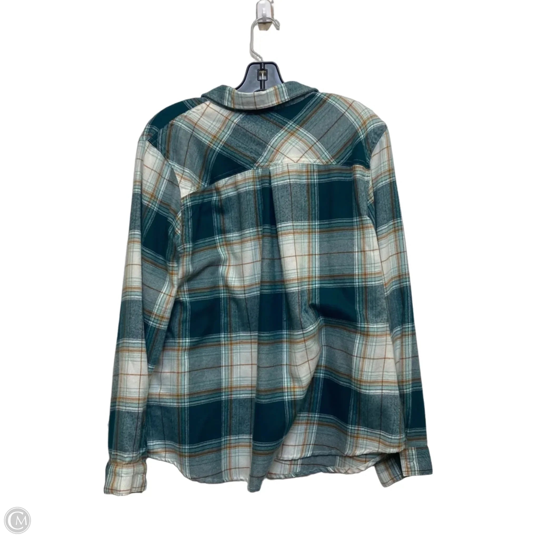 Top Long Sleeve By Maurices In Cream & Green, Size: Xl