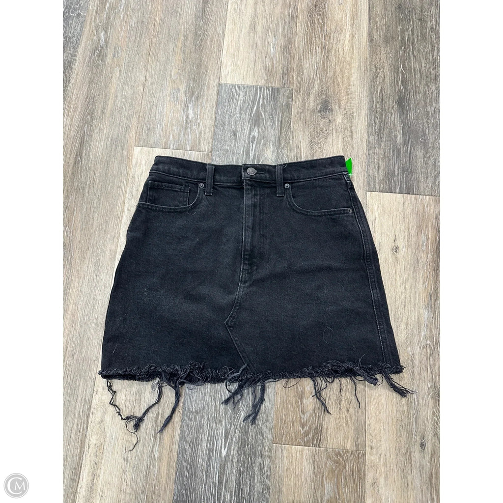 Skirt Mini & Short By Abercrombie And Fitch In Black Denim, Size: 6