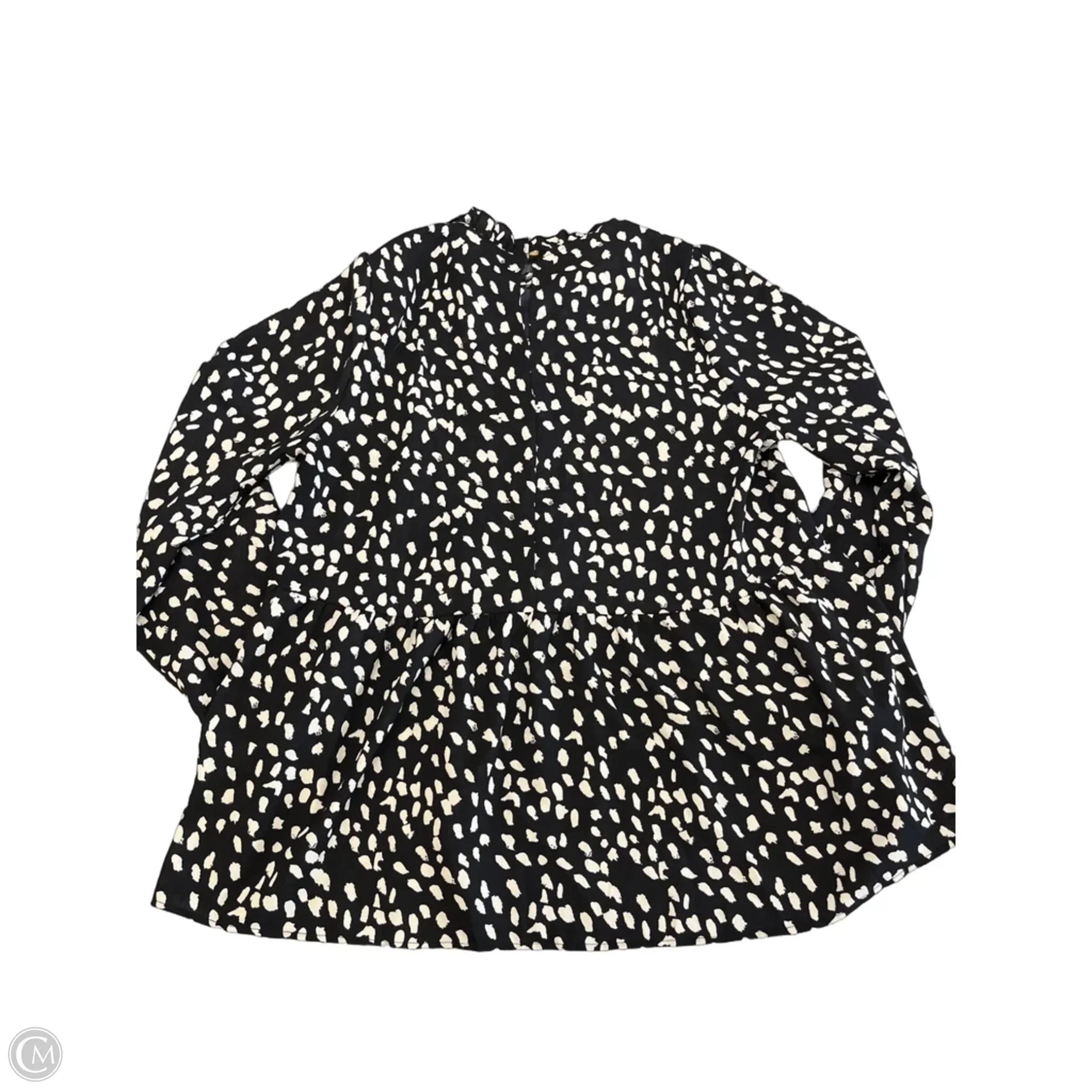 Top Long Sleeve By White Birch In Polkadot Pattern, Size: Xl