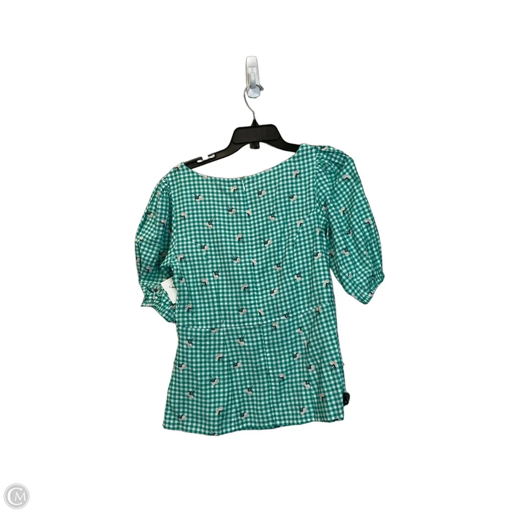 Top 3/4 Sleeve By Ann Taylor In Green, Size: 6