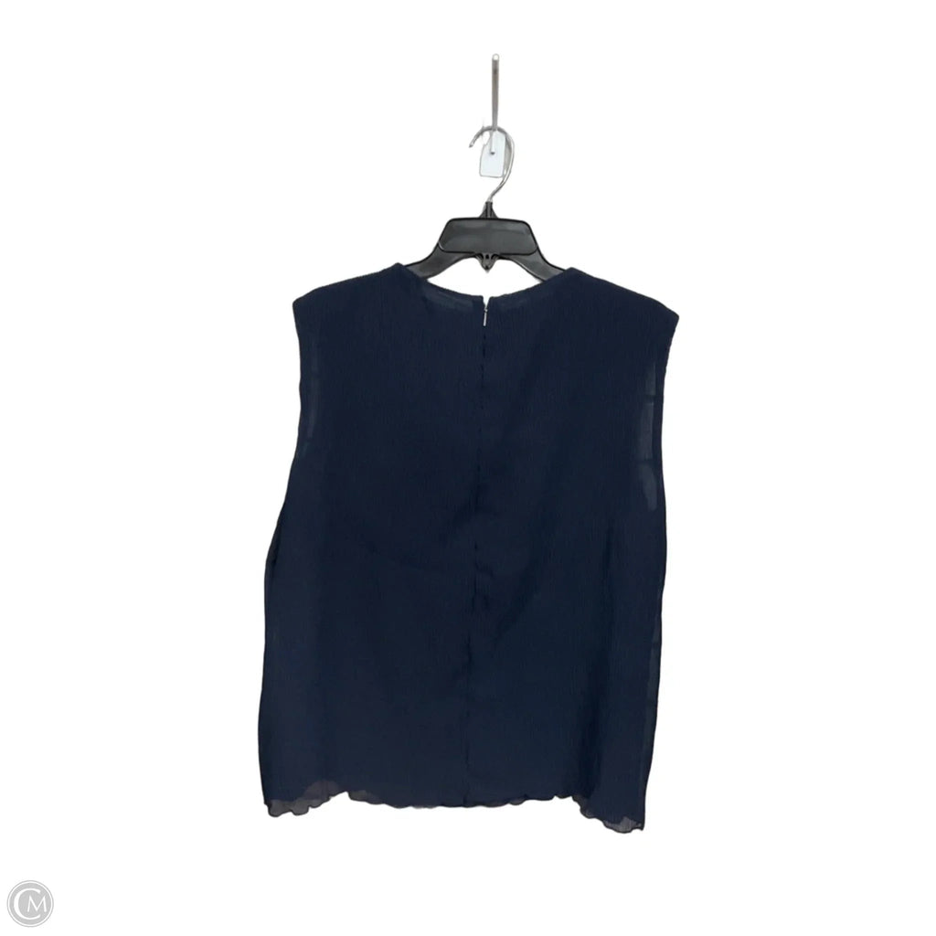 Top Sleeveless By Calvin Klein In Navy, Size: Xl