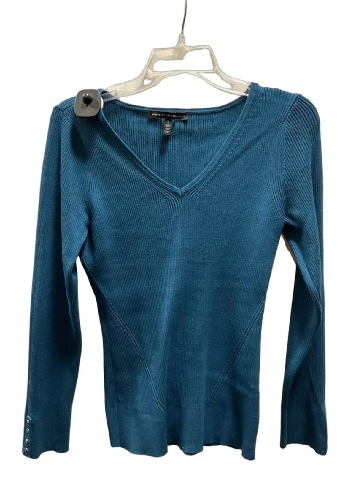 Top Long Sleeve By White House Black Market In Blue, Size: L
