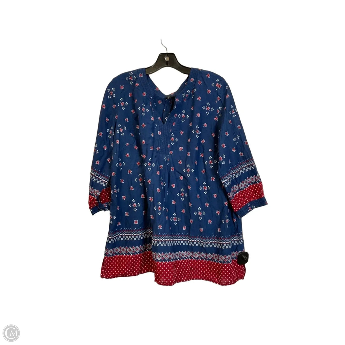 Dress Casual Short By Talbots In Blue & Red, Size: 1x